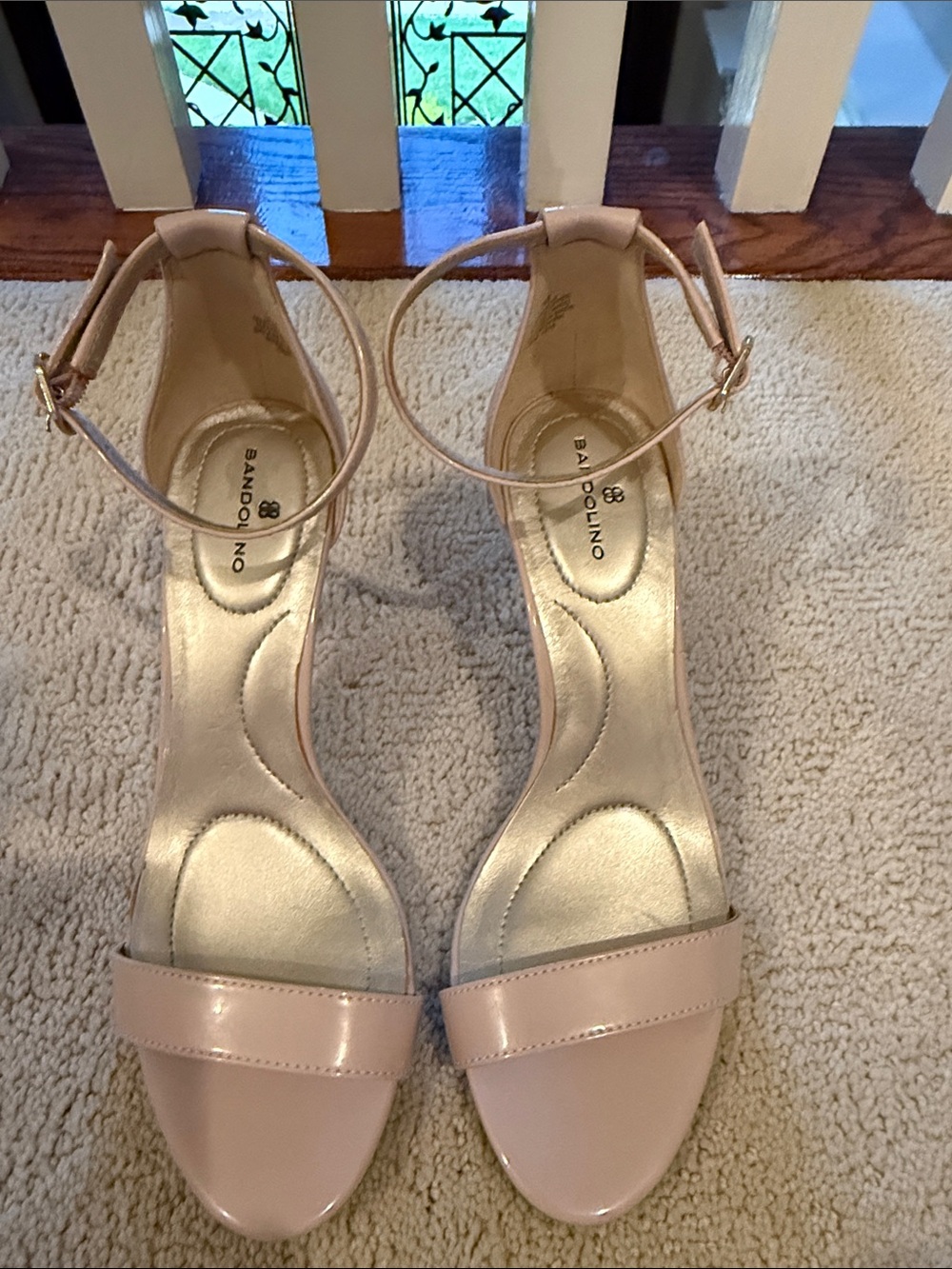 Bandolino Blush Ankle-Strap Heels. Worn once.